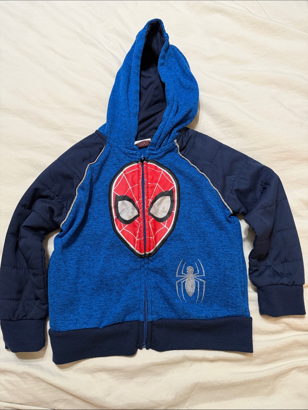 Spiderman Blue & Black Kids Fleece Jacket